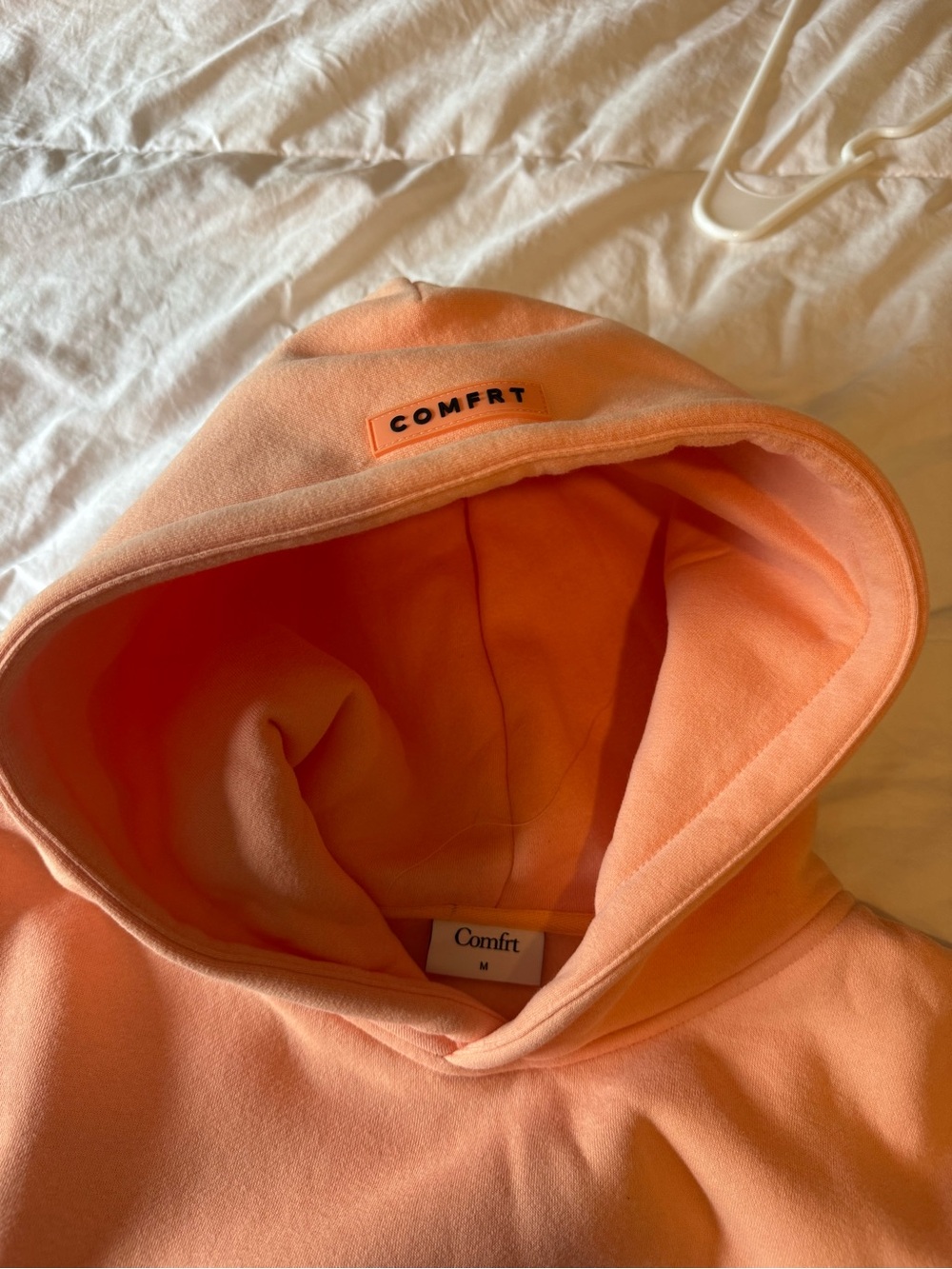 Women’s Relaxed Peach Pullover Hoodie - Picture 2 of 5